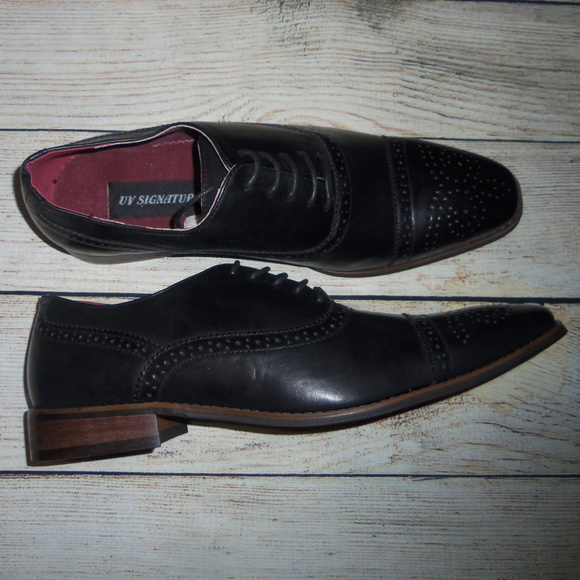 signature men's brogue cap toe oxford dress shoes